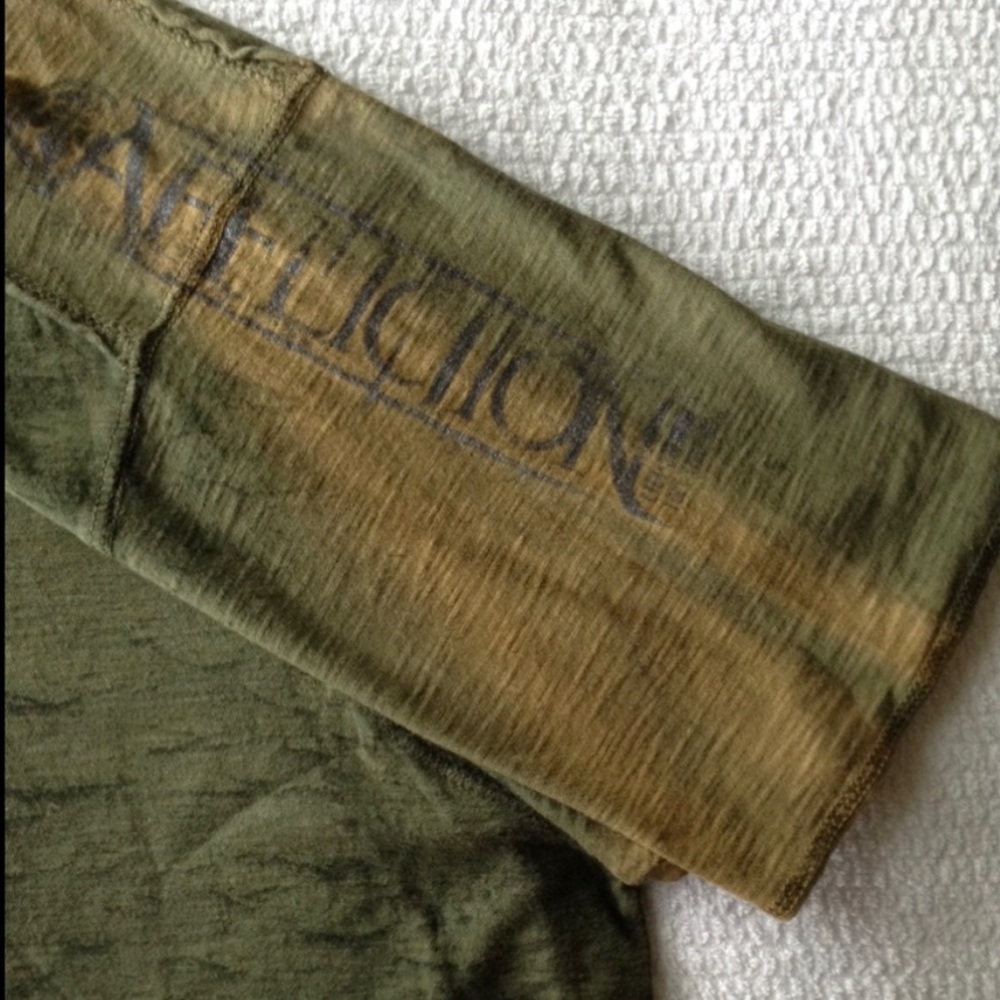 Affliction V-Neck/Dark Green VINTAGE - Picture 4 of 6